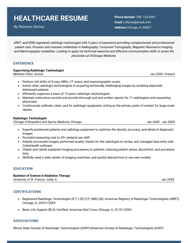 16 Healthcare Resume Examples Free To Download 