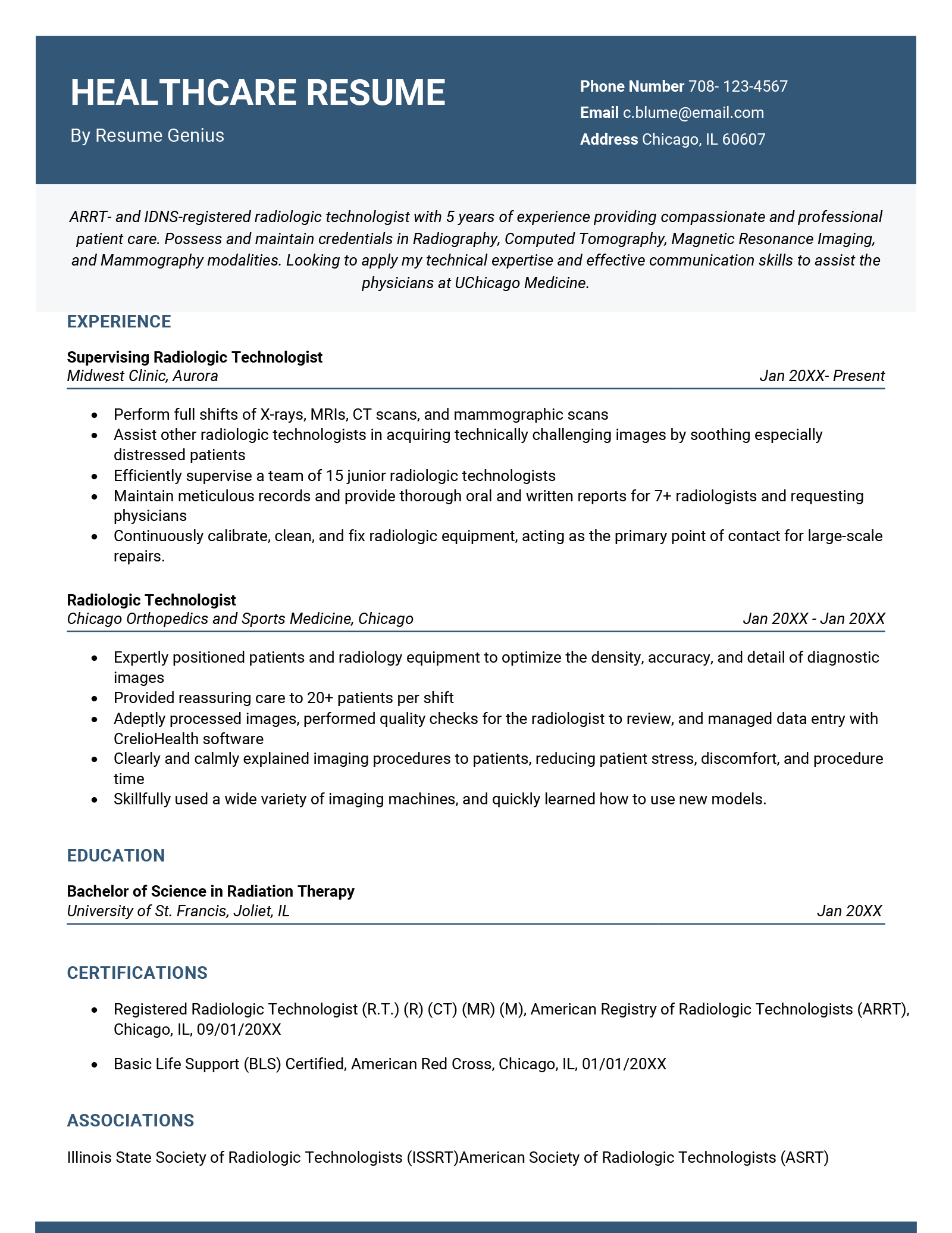 16 Healthcare Resume Examples Free To Download