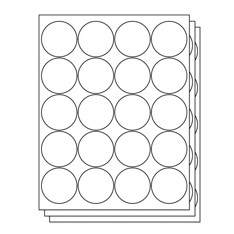 20UP 2 Inch Blank Circle Labels 20 Labels Per Sheet OfficeSmartLabels