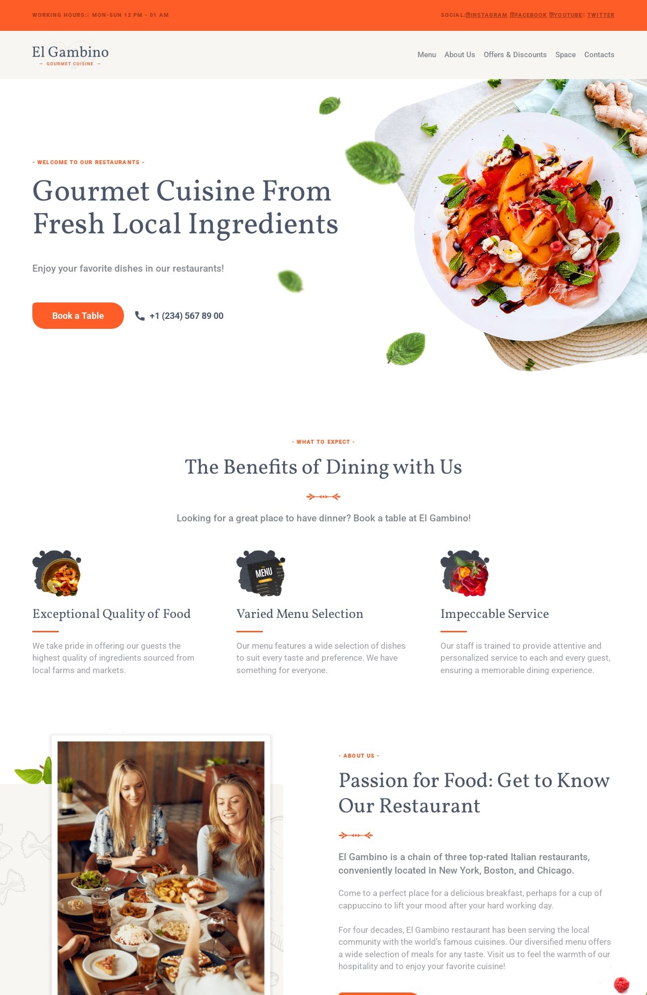 22 Free Restaurant Website Templates Weblium