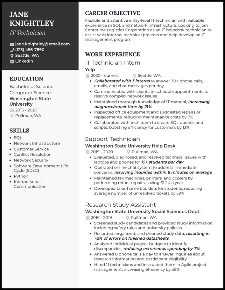 3 Entry Level IT Resume Examples Proven To Work In 2026