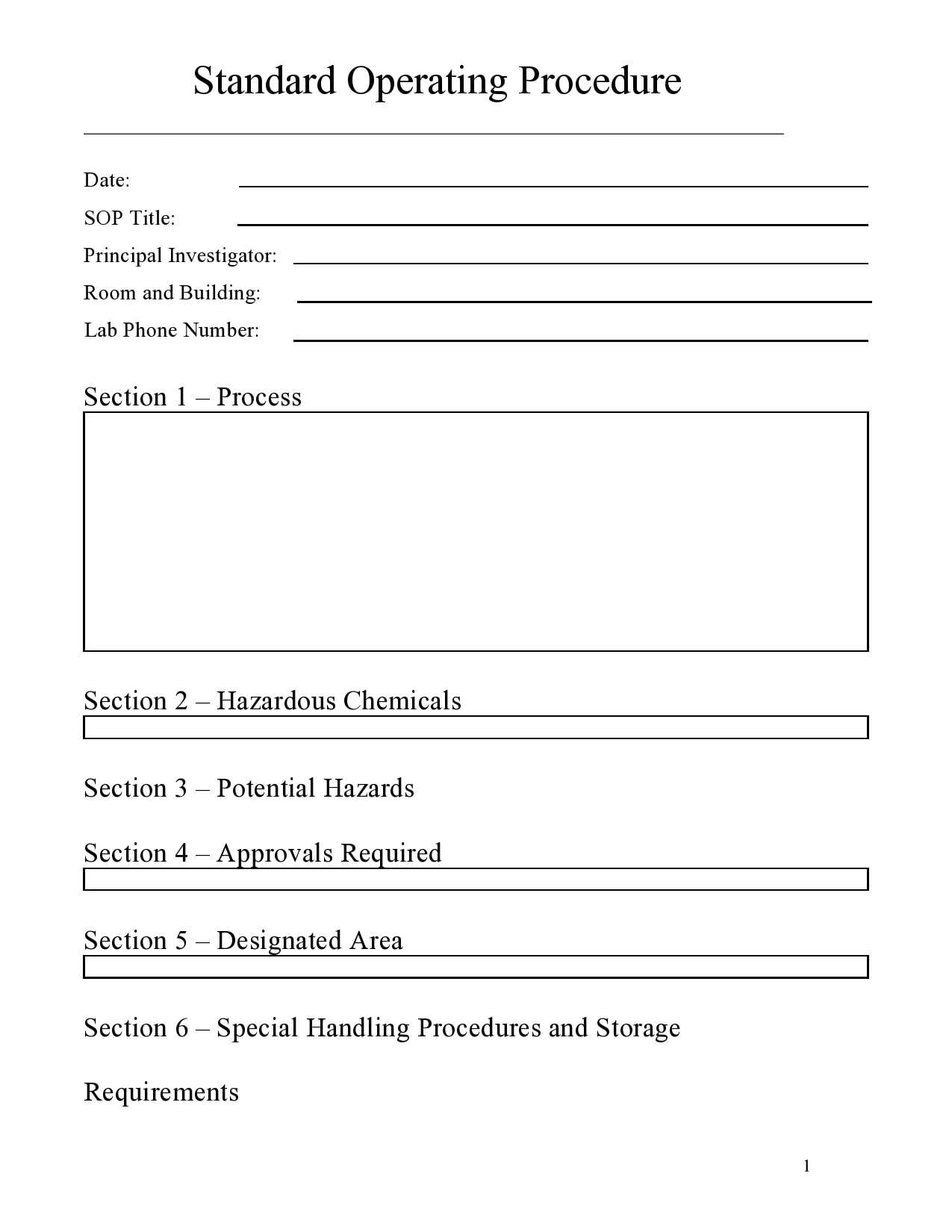 30 Free SOP Templates Word Standard Operating Procedure