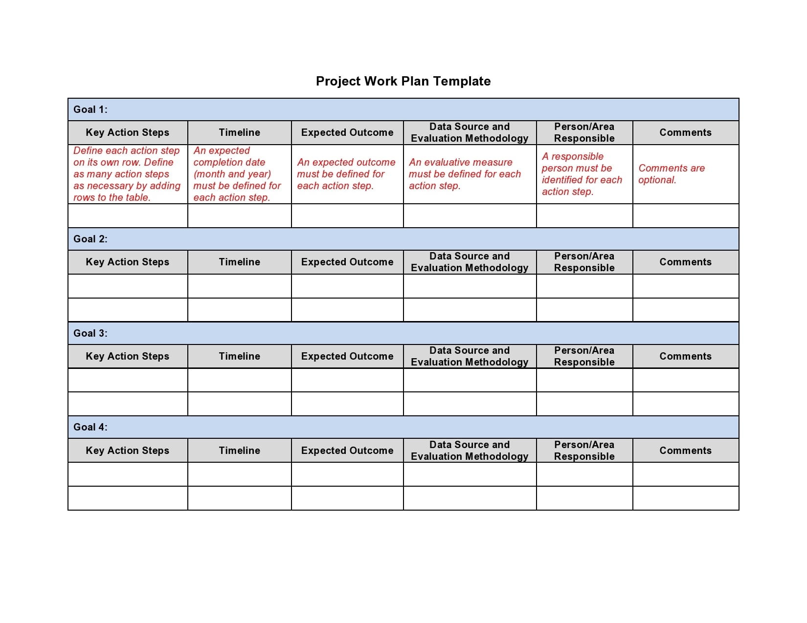30 Simple Work Plan Templates For Any Project