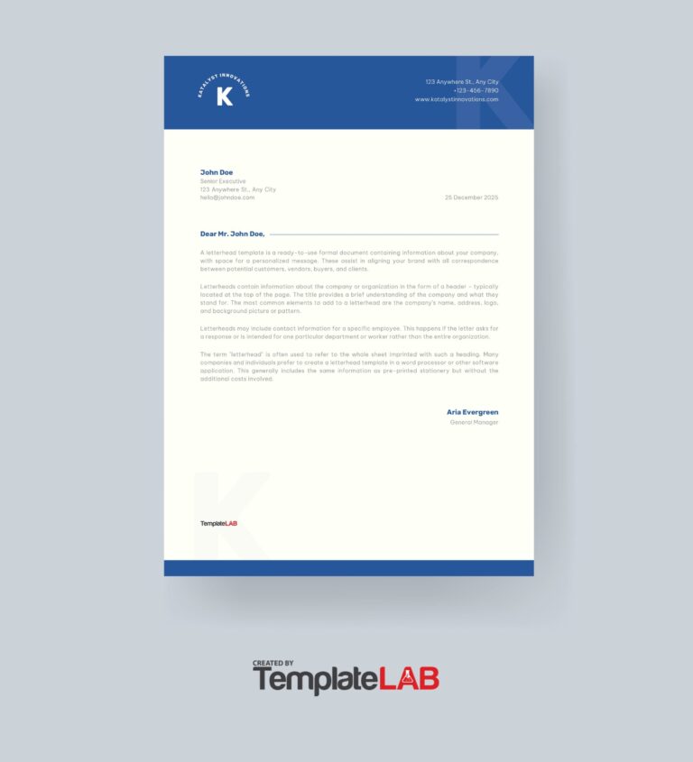 48 Free Letterhead Templates Examples Company Business Personal 
