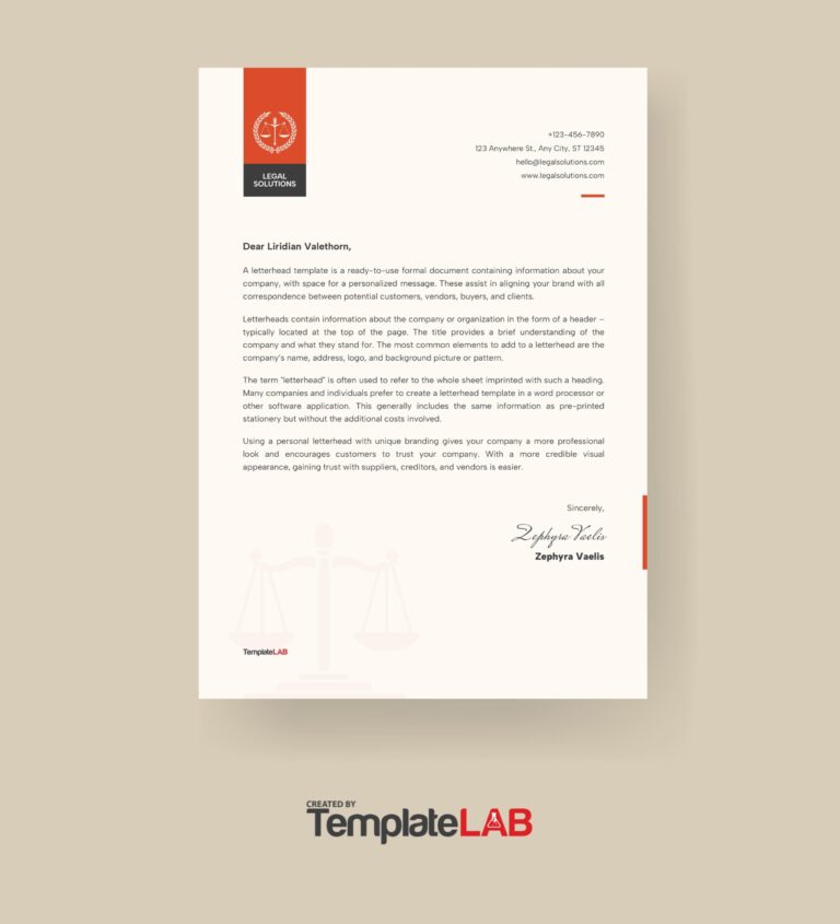 48 Free Letterhead Templates Examples Company Business Personal 
