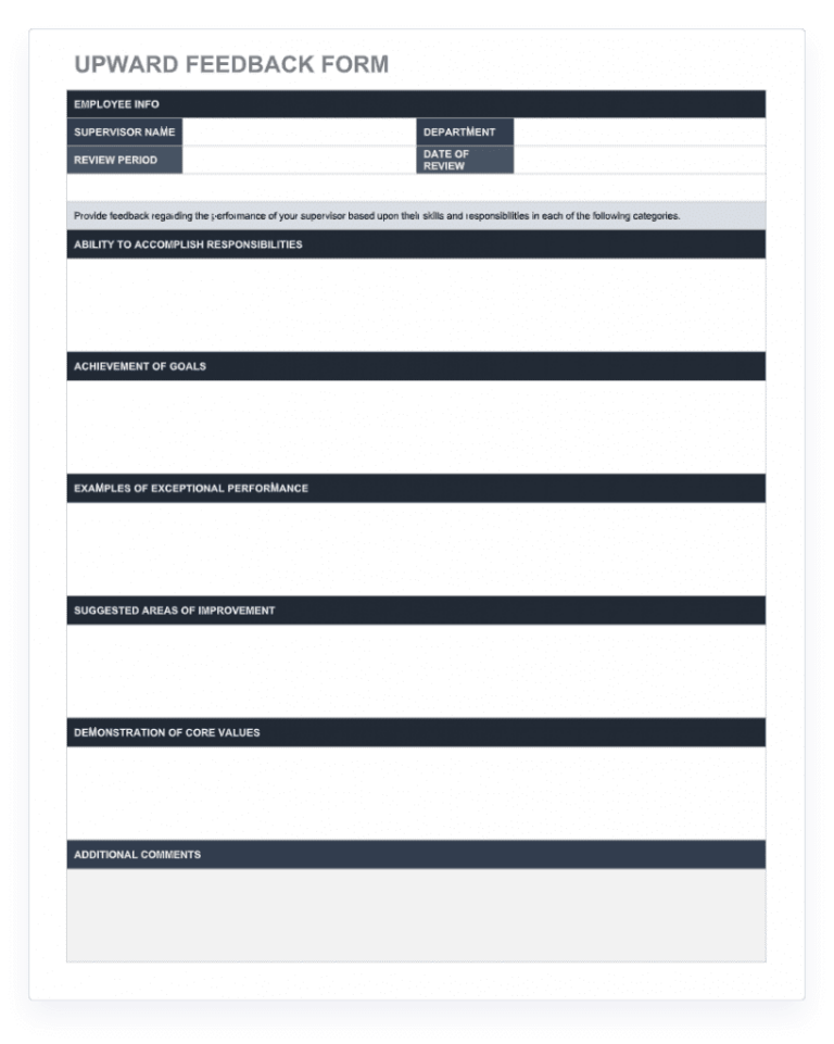 70 Free Employee Performance Review Templates Word PDF Excel Uptick By Trainual