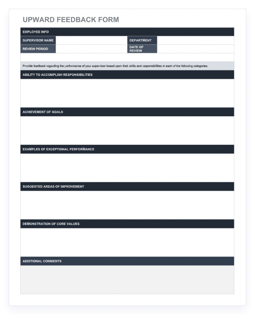 70 Free Employee Performance Review Templates Word PDF Excel Uptick By Trainual