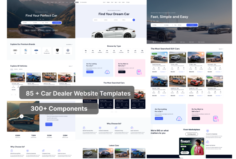 75 Car Dealer Website Templates Figma