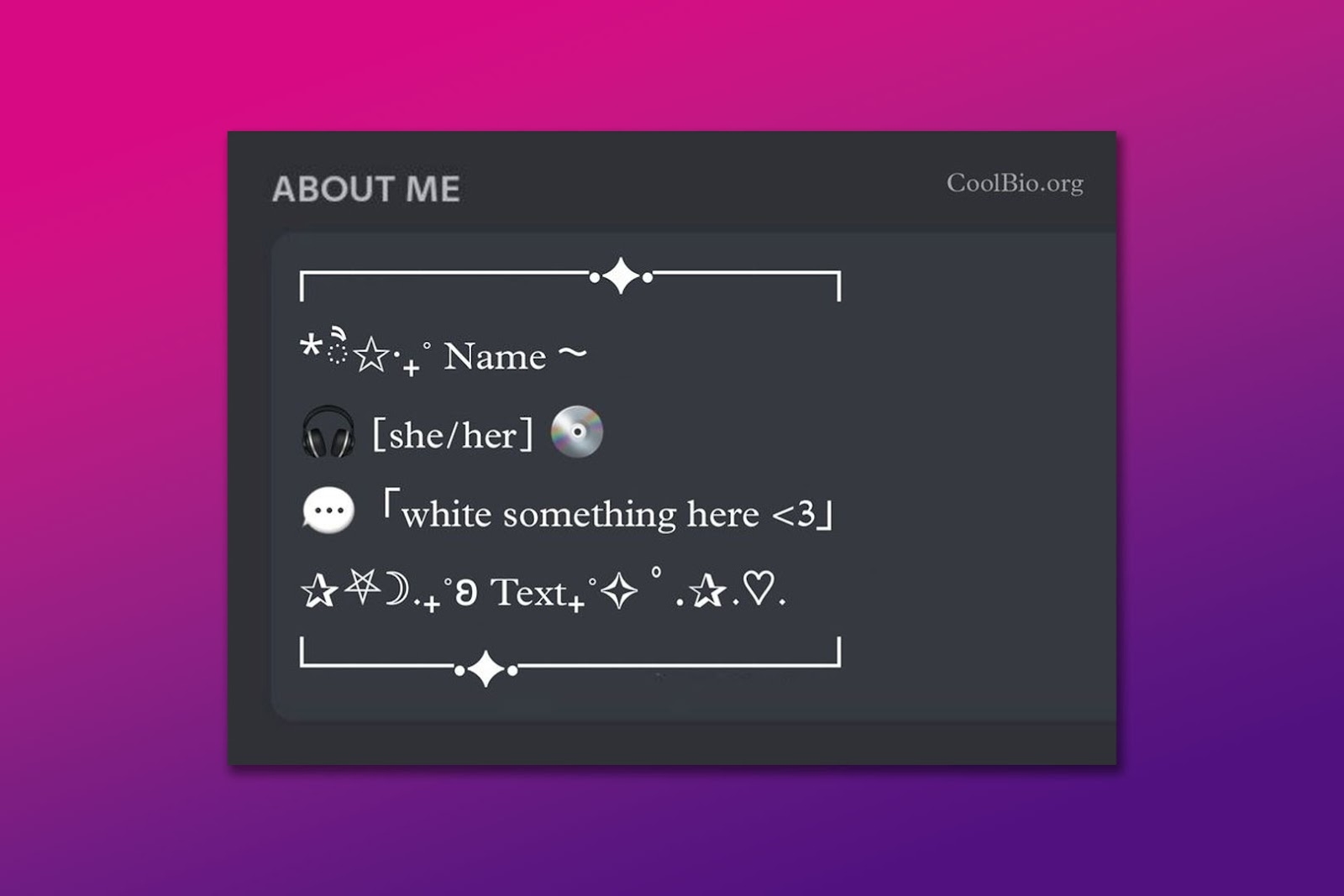 75 Discord Bio Templates Copy Paste Alvaro Trigo s Blog