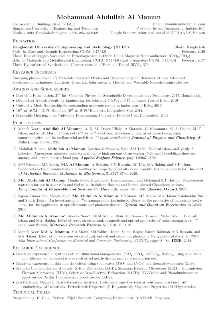 Academic cv latex template GitHub Topics GitHub