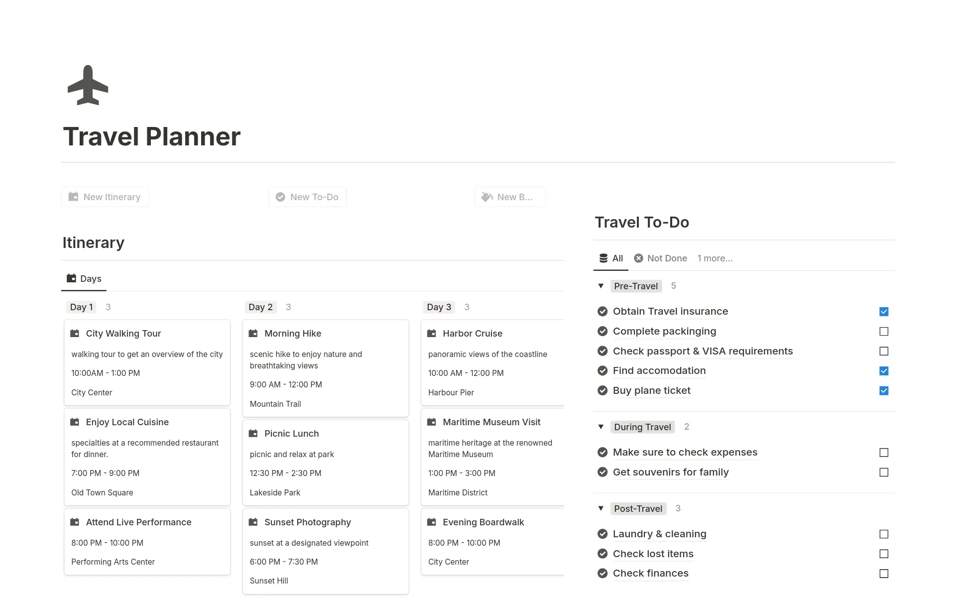 Best 10 Travel Planner Templates For Travel Planners Notion Template Marketplace