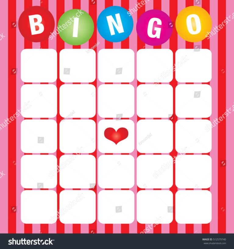 Blank Bingo Cards Vector Format Stock Vector Royalty Free 512579740 Shutterstock