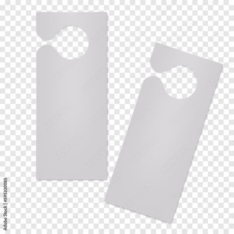 Blank White Door Hanger Vector Mockup Empty Car Mirror Hang Tag Realistic Mock up Template For Design Stock Vector Adobe Stock