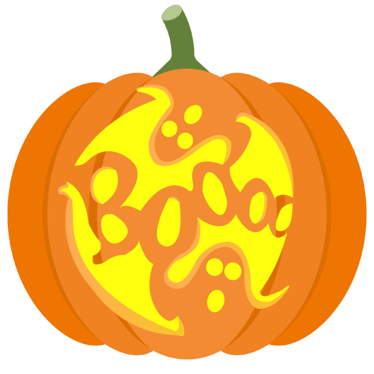 Boo Ghosts Pumpkin Stencil Free Printable Paper raft Templates