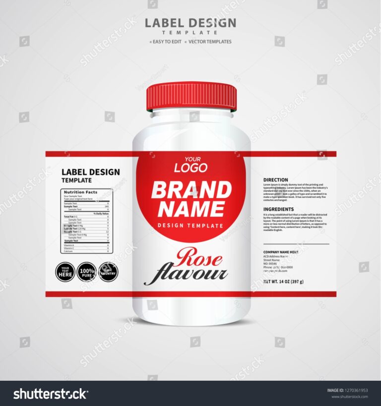 Bottle Label Package Template Design Label Stock Vector Royalty Free 1270361953 Shutterstock