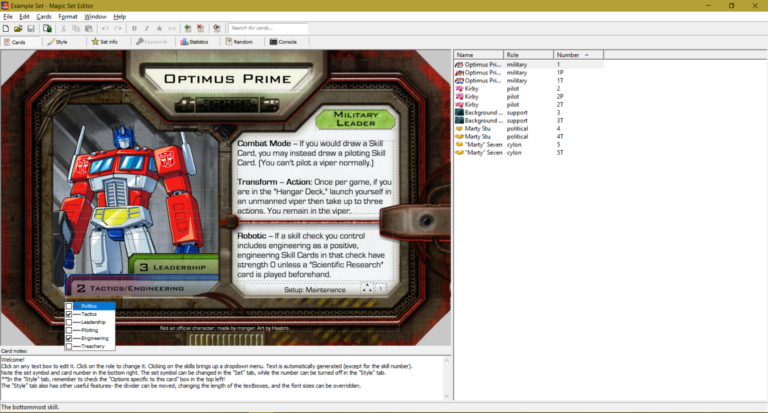 BSG Magic Set Editor Template BoardGameGeek