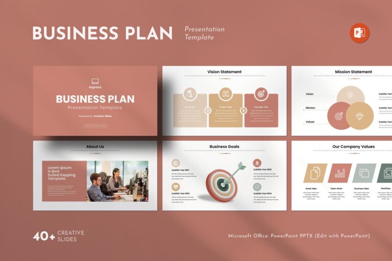 Business Plan PowerPoint Template Nulivo Market