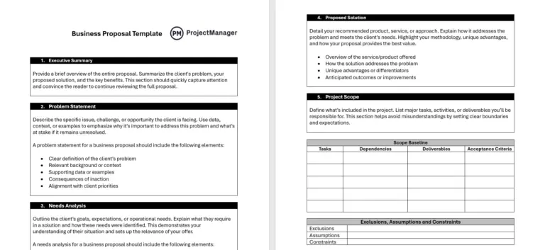 Business Proposal Template For Word Free Download 