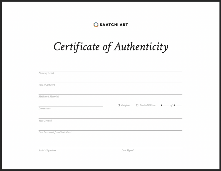 Certificate Of Authenticity Help Center