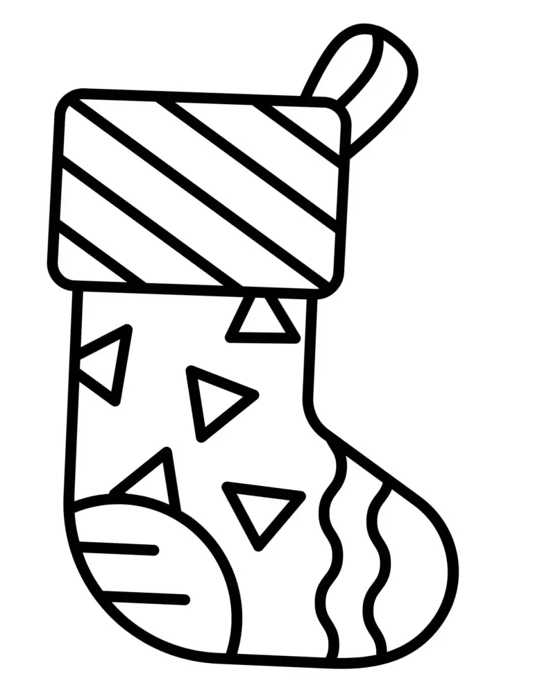 Christmas Stocking Coloring Pages Kids Activity Book digital Etsy