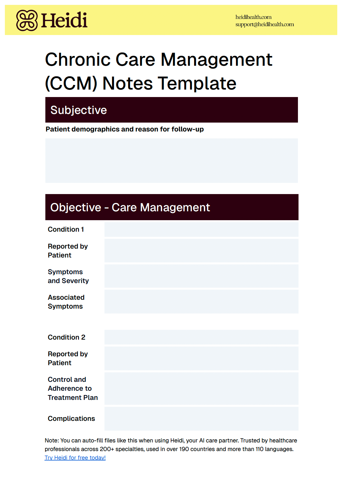 Chronic Care Management Template With Examples Heidi