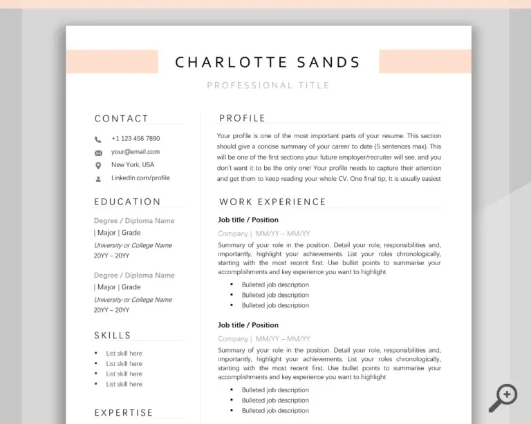 CV TEMPLATE Resume Word Professional Resume Template Minimalist Executive CV Template Free Resume Template Bundle Curriculum Vitae Etsy