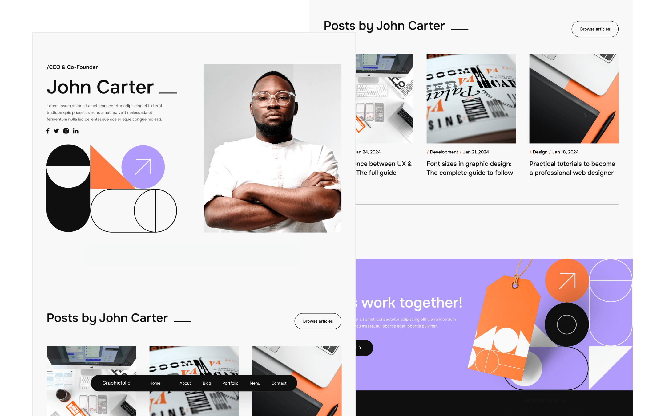 Design Agency Webflow Template Graphicfolio X BRIX Templates