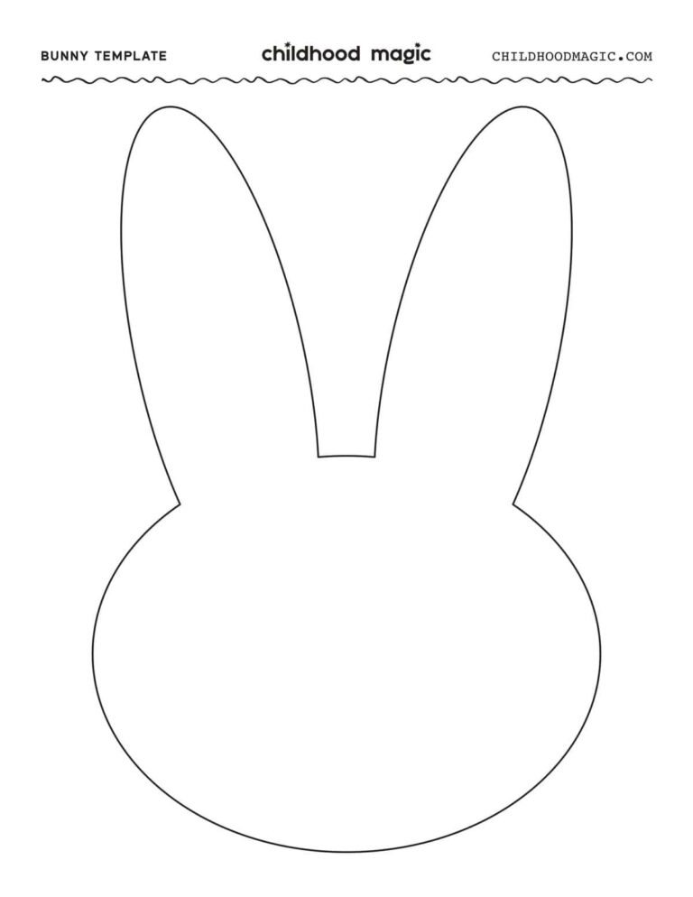 Easter Rabbit Template Free Printable Childhood Magic