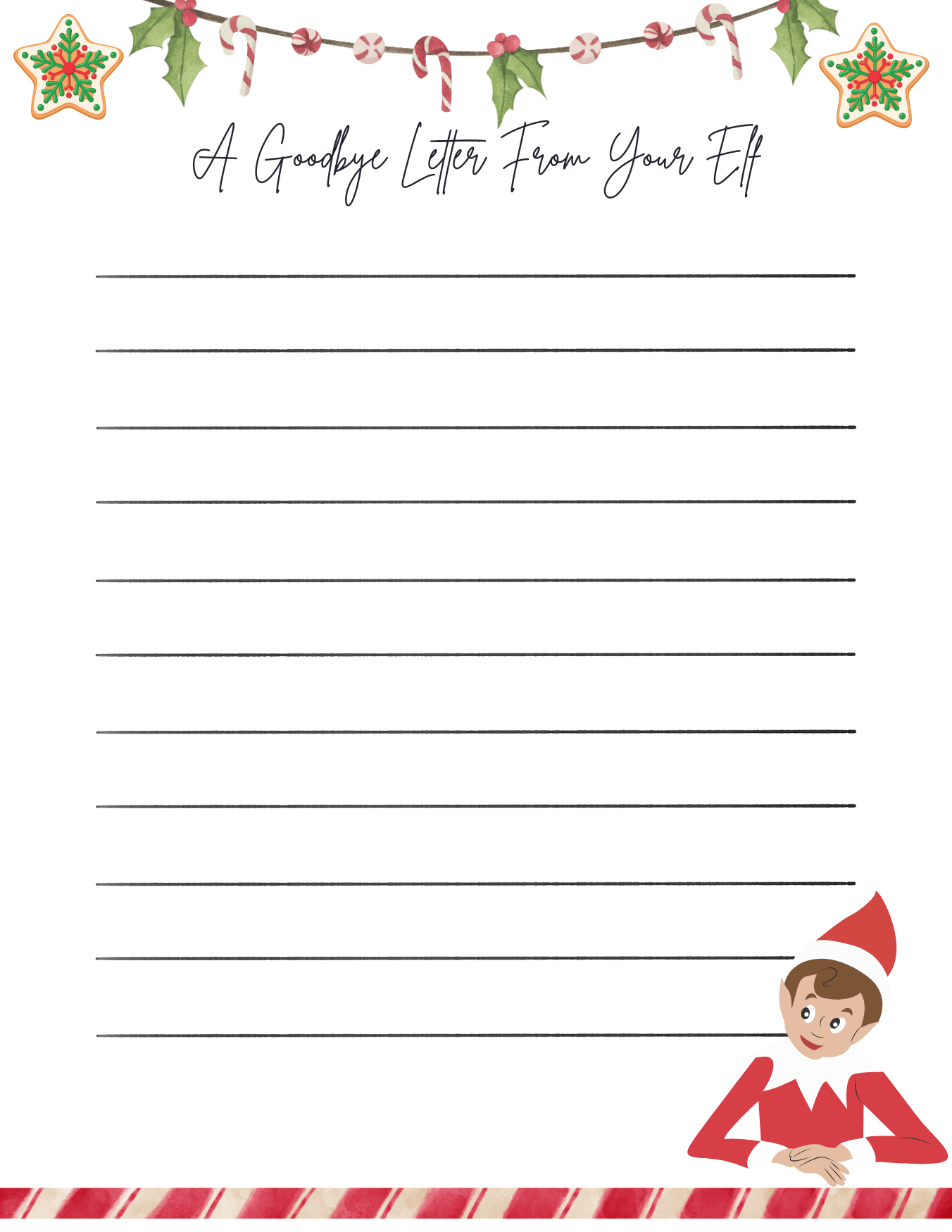 Elf On The Shelf Goodbye Letter 4 Free Printable Letters