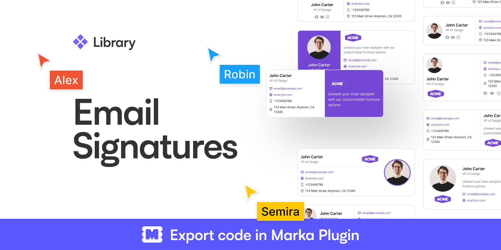 Email Signatures HTML Download Figma