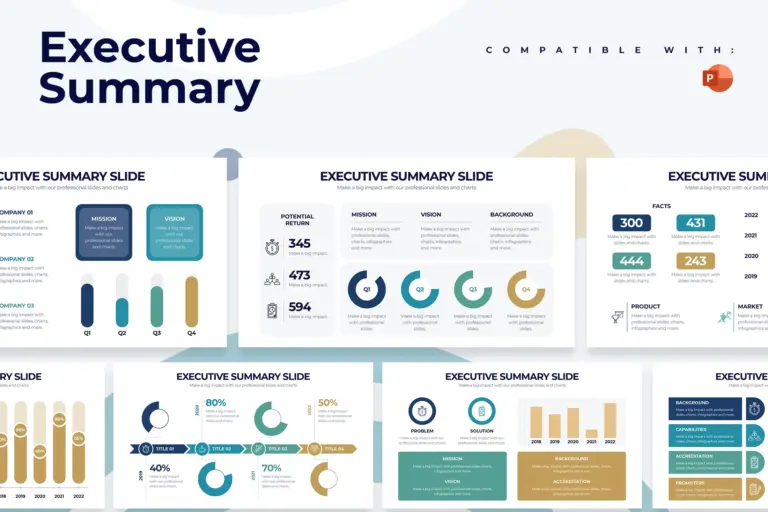 Executive Summary Powerpoint Infographic Template Slidewalla