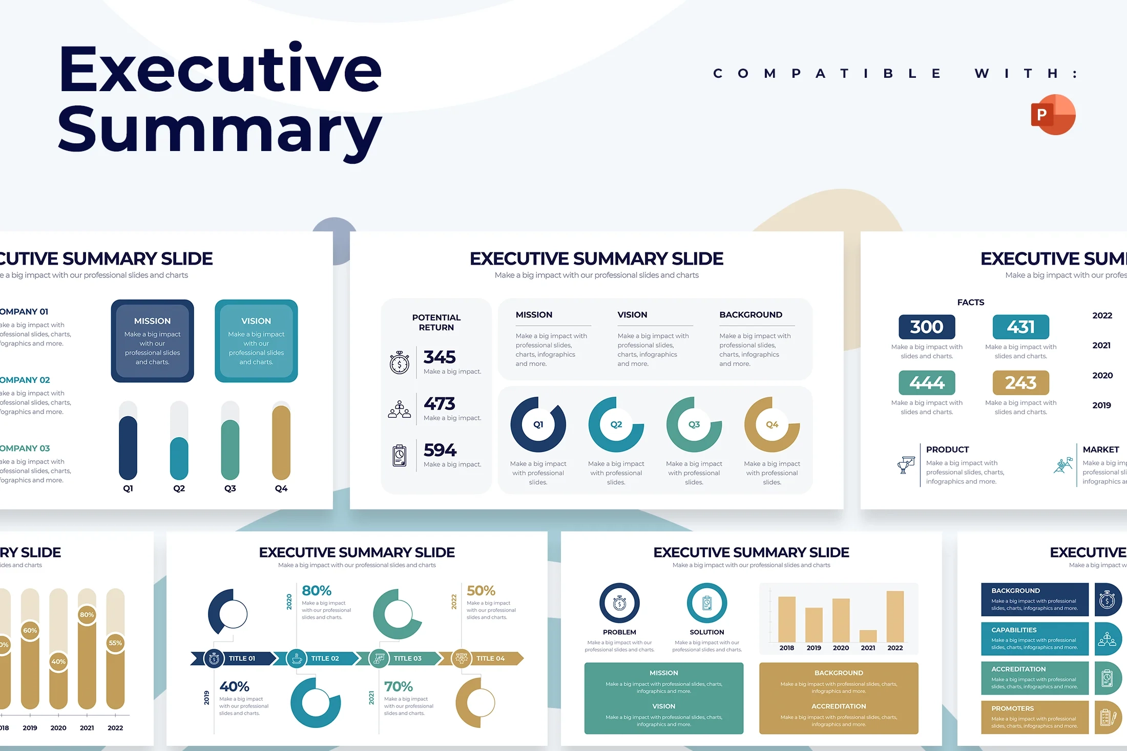 Executive Summary Powerpoint Infographic Template Slidewalla