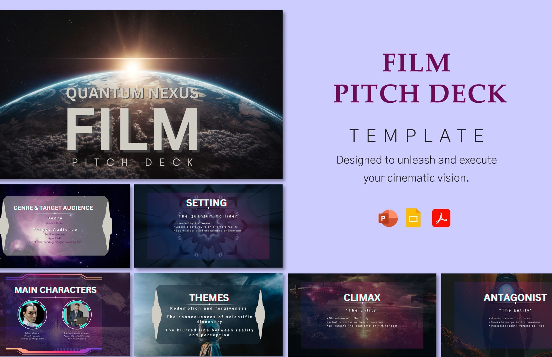 Film Pitch Deck Template In PDF PowerPoint Google Slides Download Template