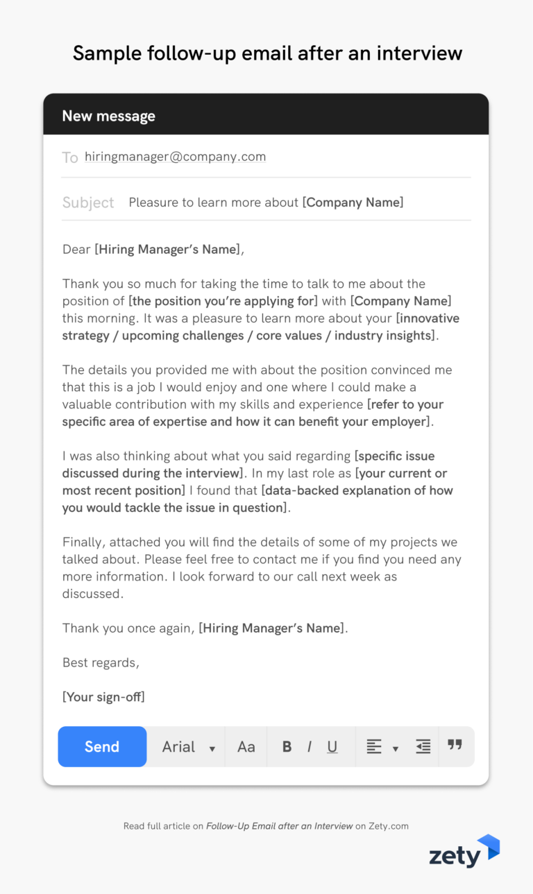 Follow Up Email After An Interview 5 Examples Tips