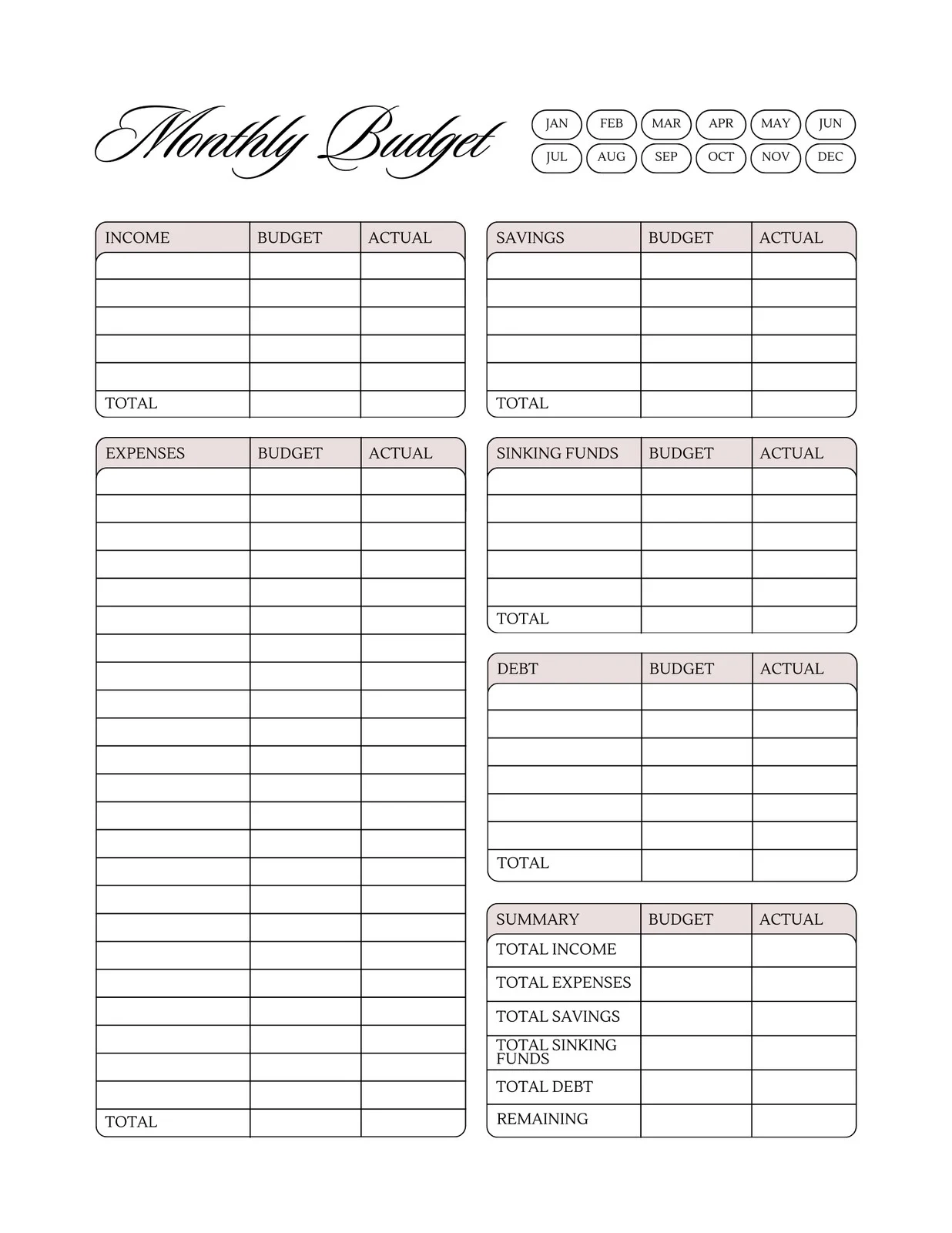 Free And Customizable Budget Templates Canva