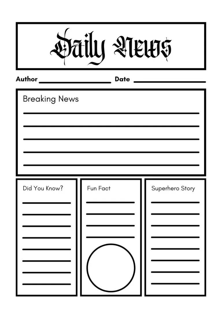 Free And Customizable Newspaper Templates