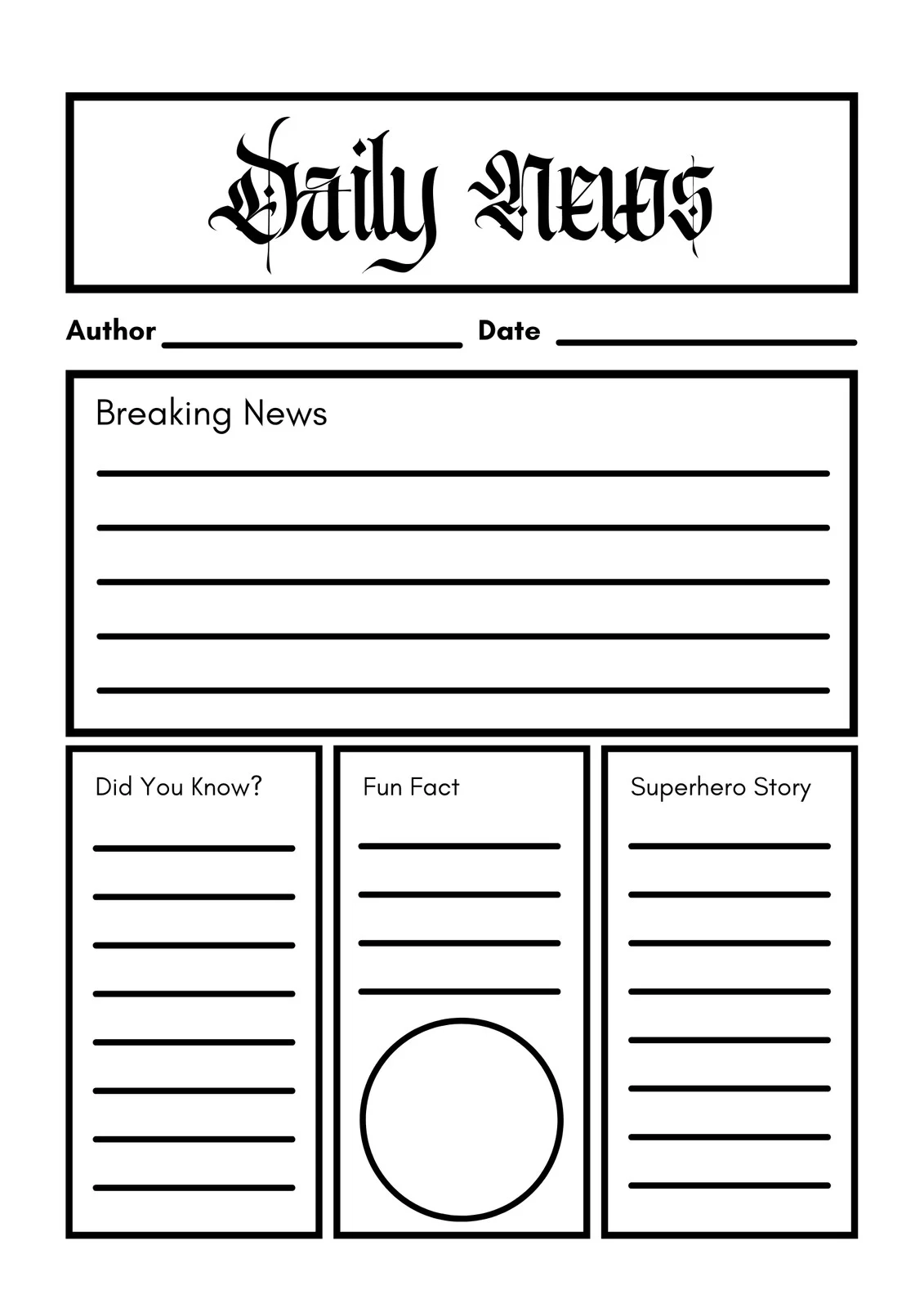 Free And Customizable Newspaper Templates