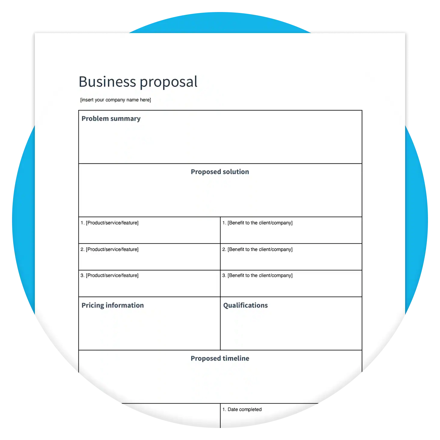 Free Business Proposal Template Xero US