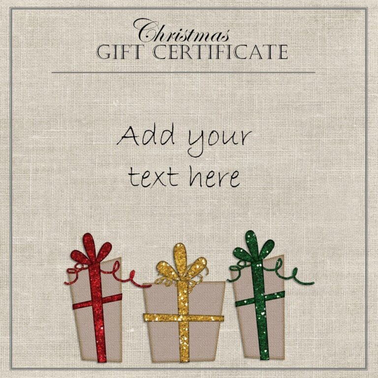 FREE Christmas Gift Certificate Template Customize Download