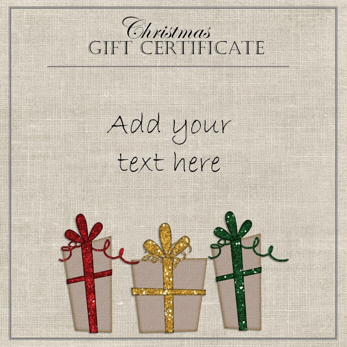 FREE Christmas Gift Certificate Template Customize Download