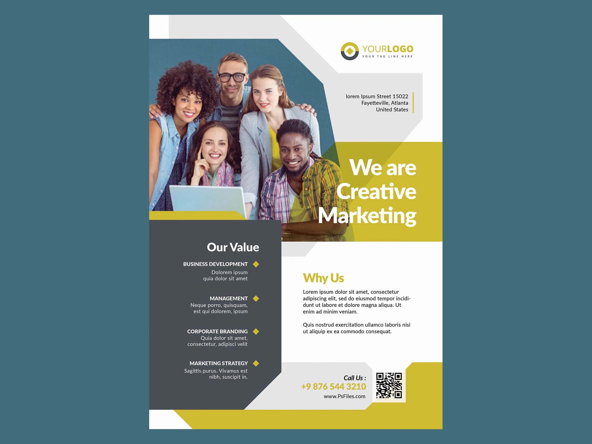 Free Corporate Business Flyer Template PSD
