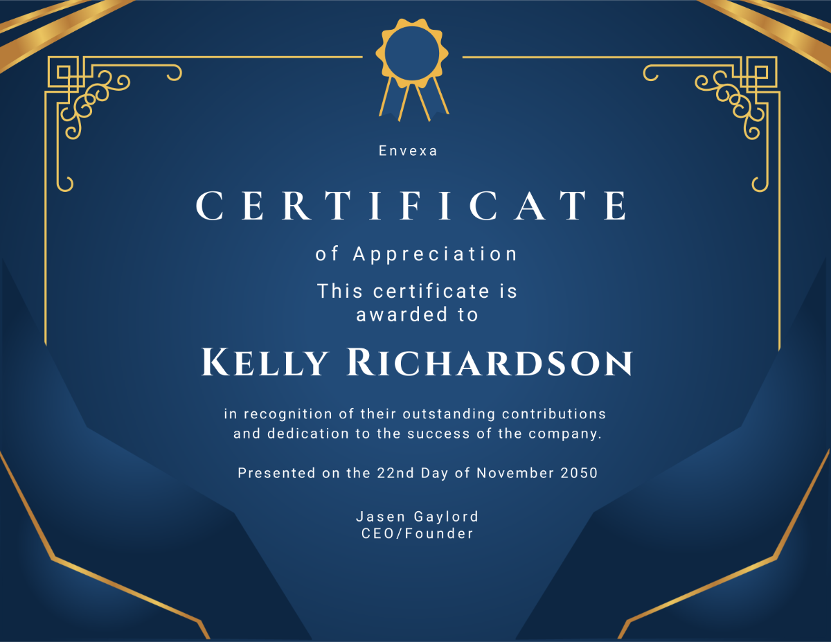 Free Corporate Memento Certificate Template To Edit Online