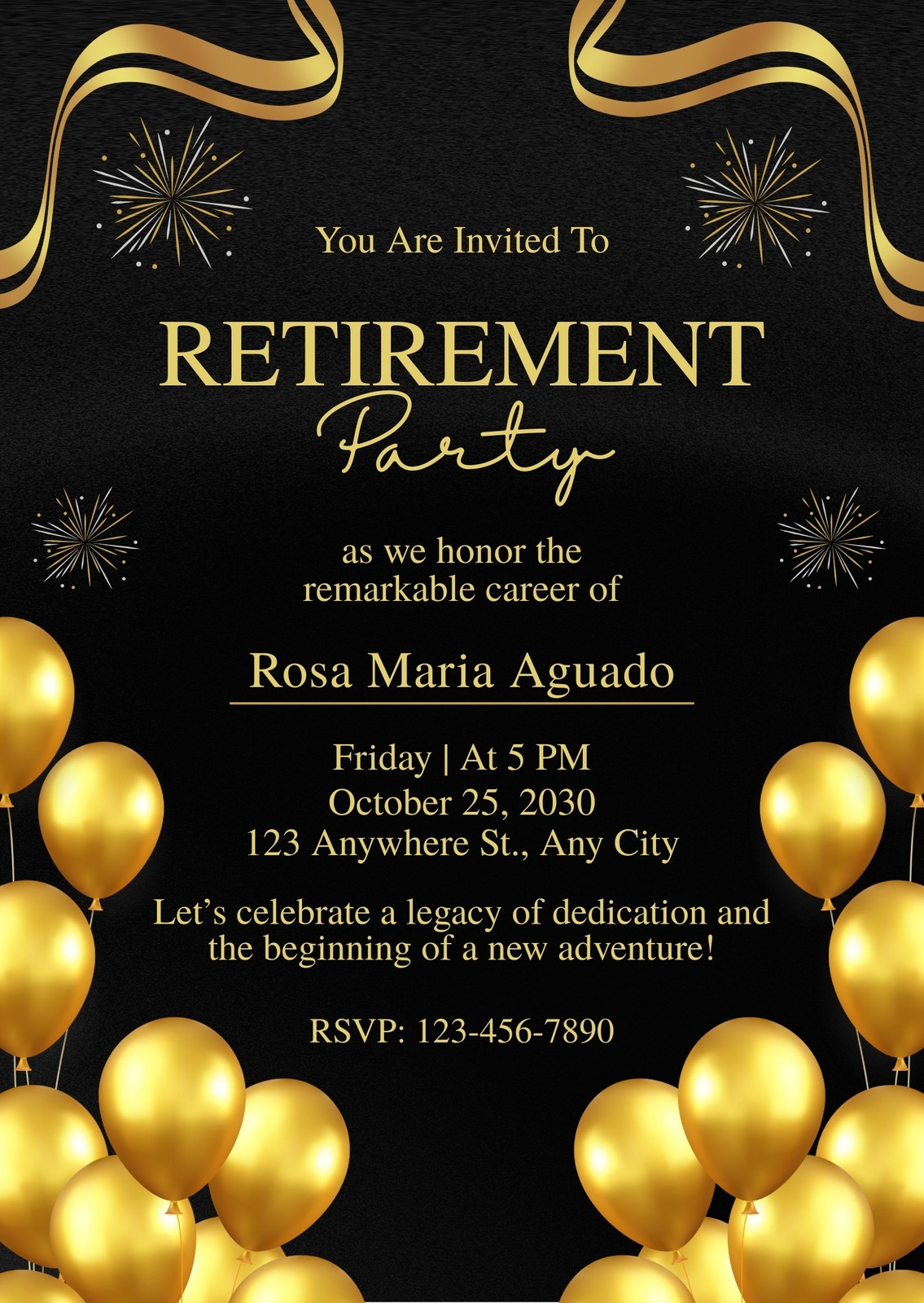Free Custom Printable Retirement Party Invitation Templates Canva