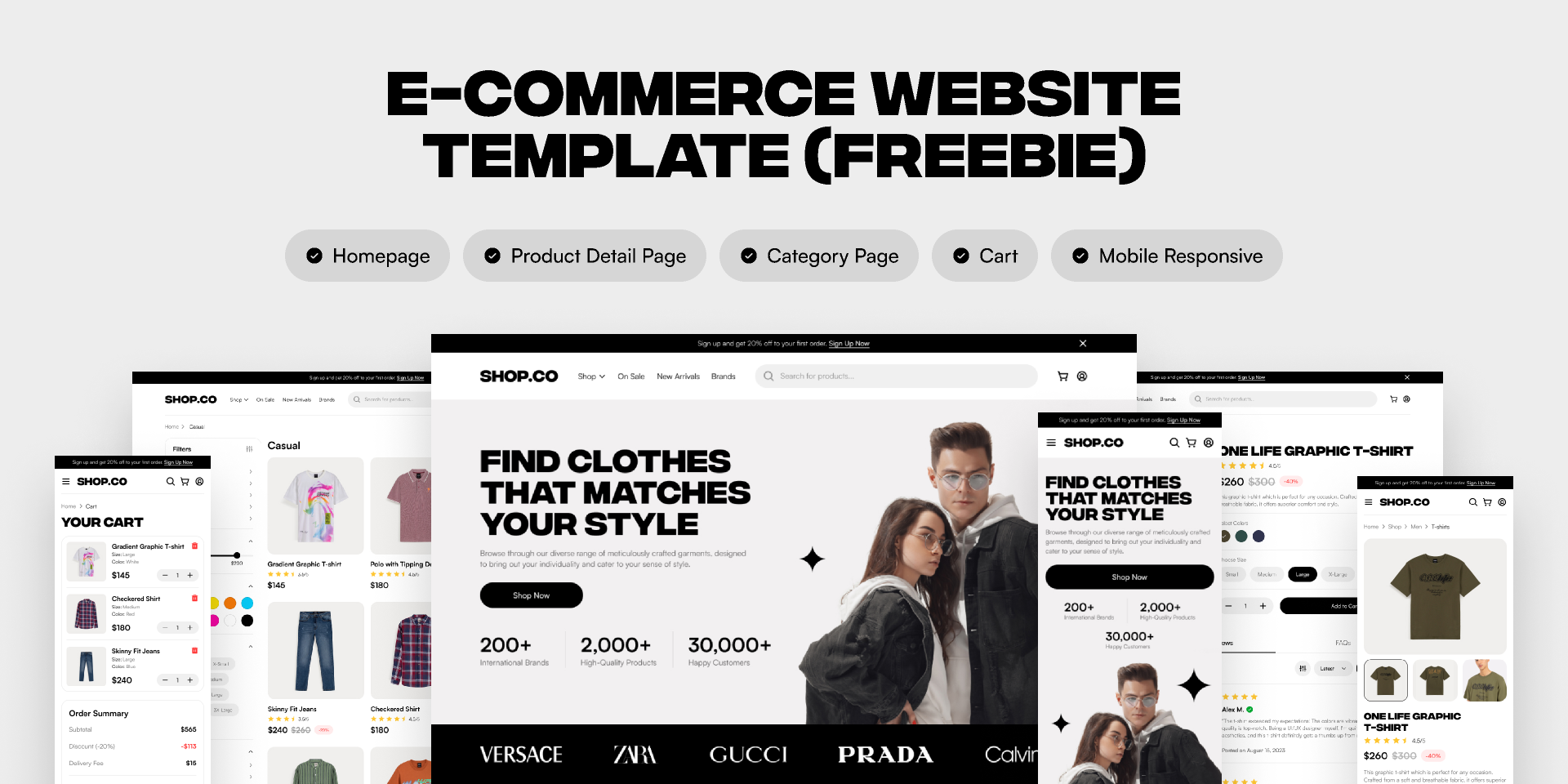Free Ecommerce Website Design Templates Figma