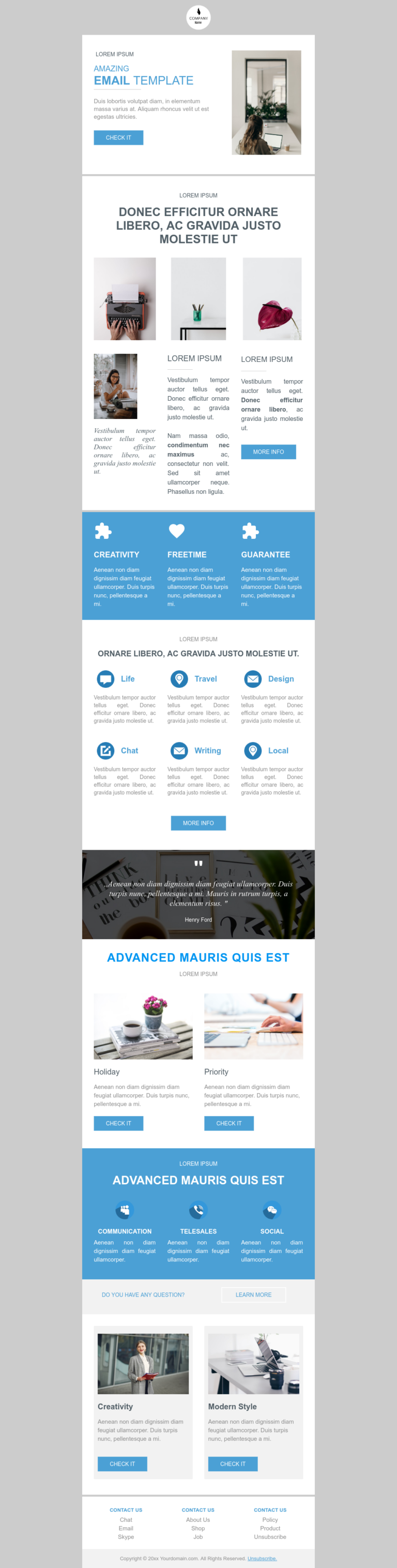 Free Email Newsletter Templates Chamaileon