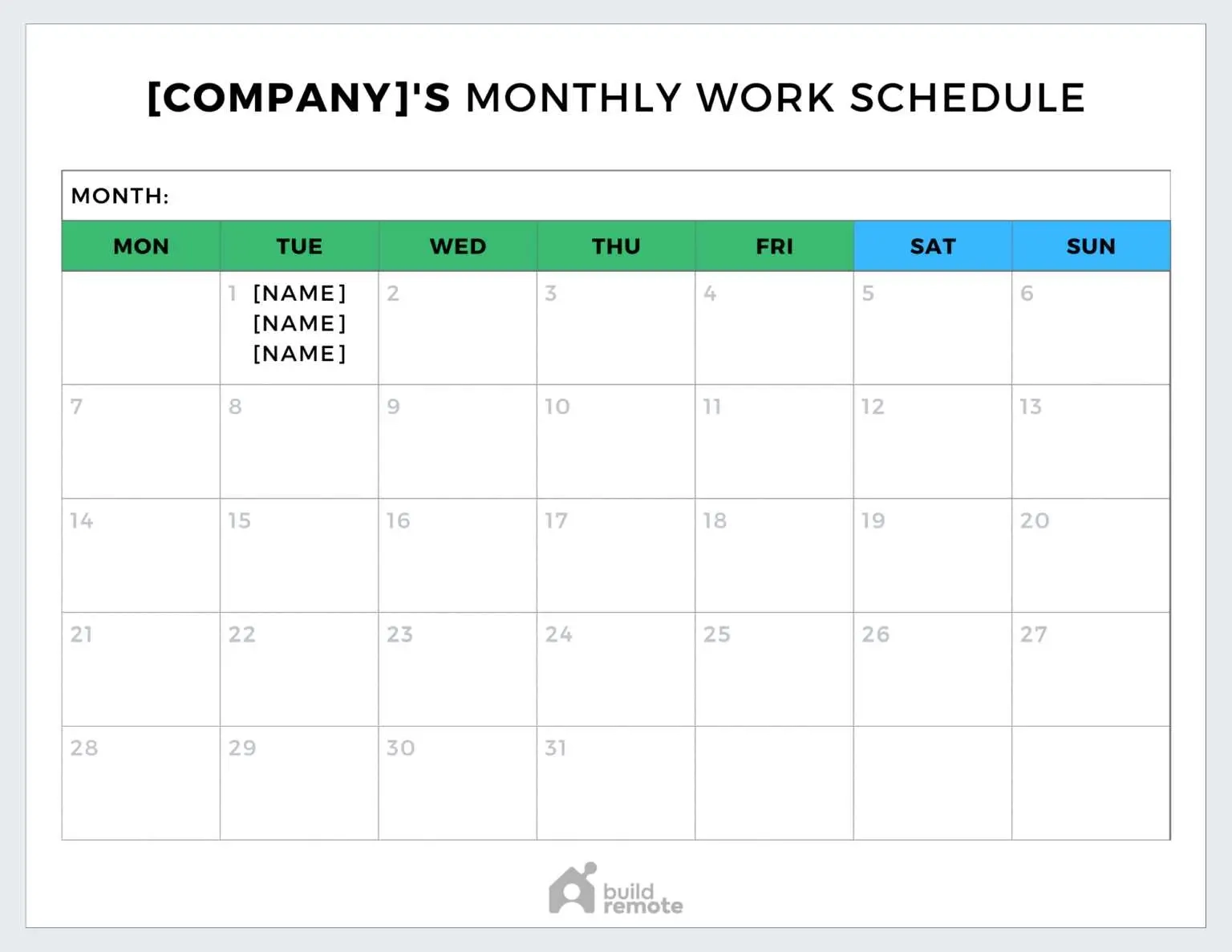 Free Employee Schedule Templates For Excel Sheets More 2026