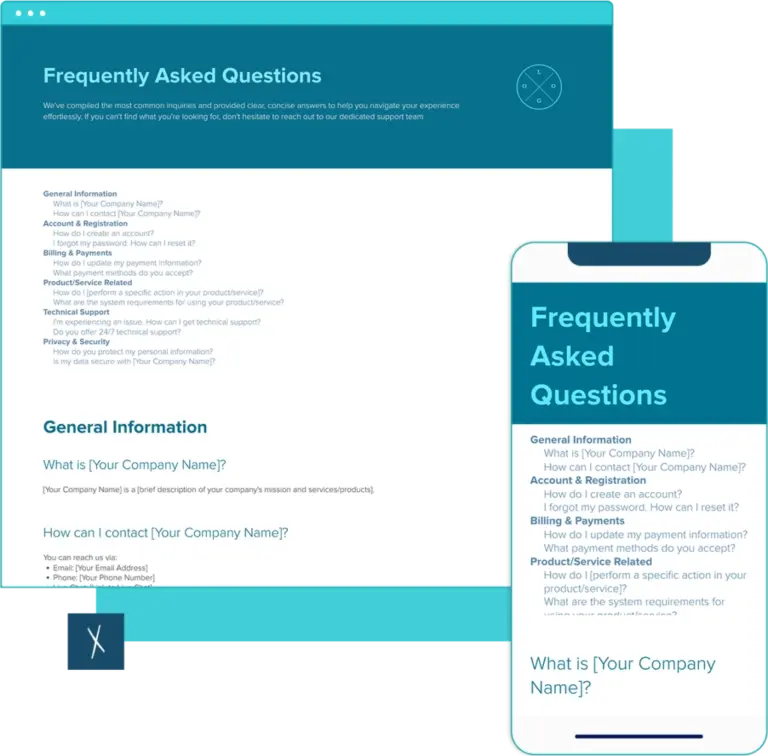Free FAQ Template Examples Xtensio