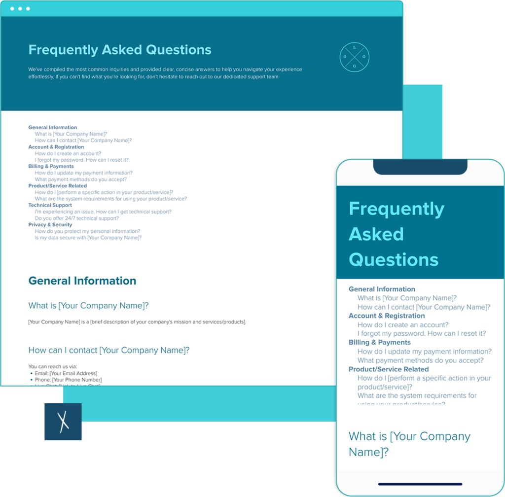 Free FAQ Template Examples Xtensio