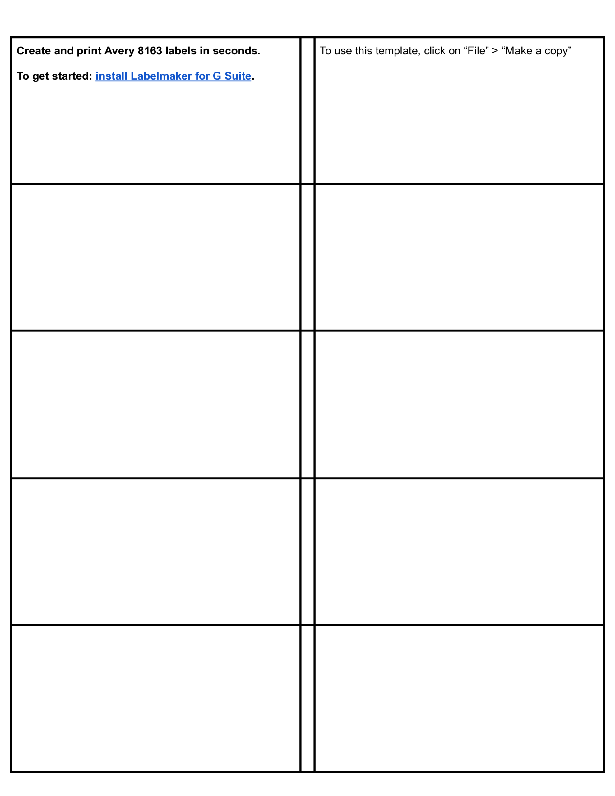 Free Label Template Compatible With Avery 8163 For Google Docs Word PDF