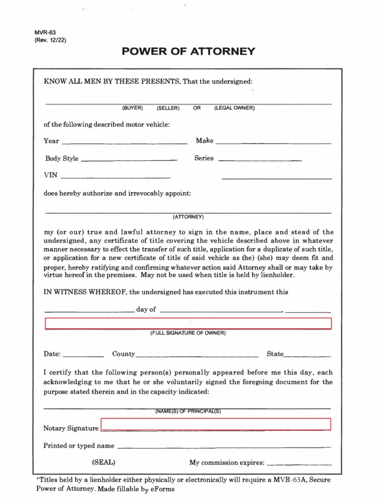 Free North Carolina Power Of Attorney Forms 10 Types PDF Word EForms